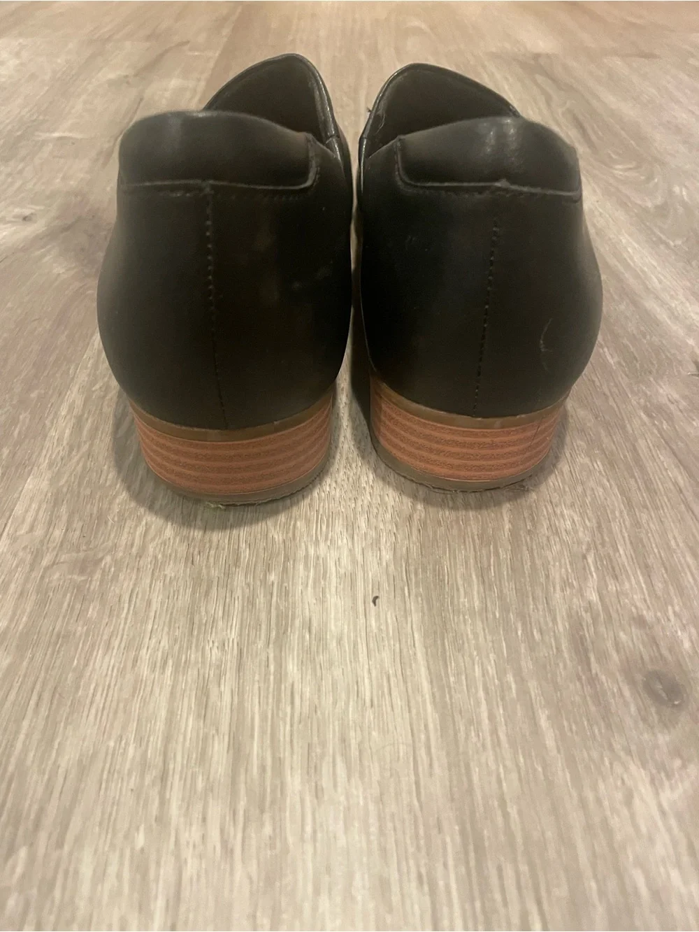 Clarks Black Leather Slip-On Loafers